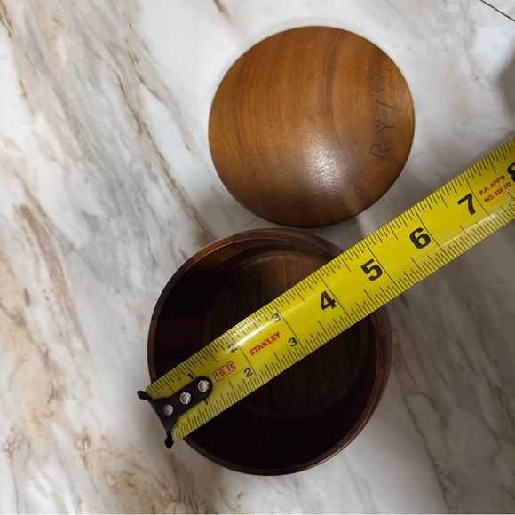 Ryze Mushroom Coffee Wooden Storage Jar Container with Lid Real Wood - Picture 4 of 5